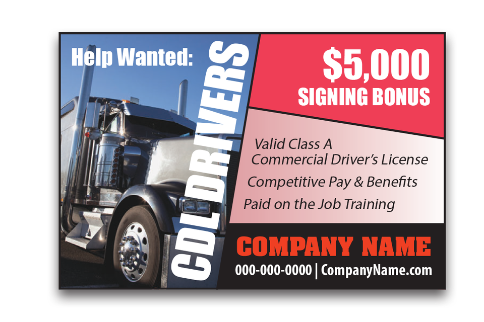 Trucking sample ad
