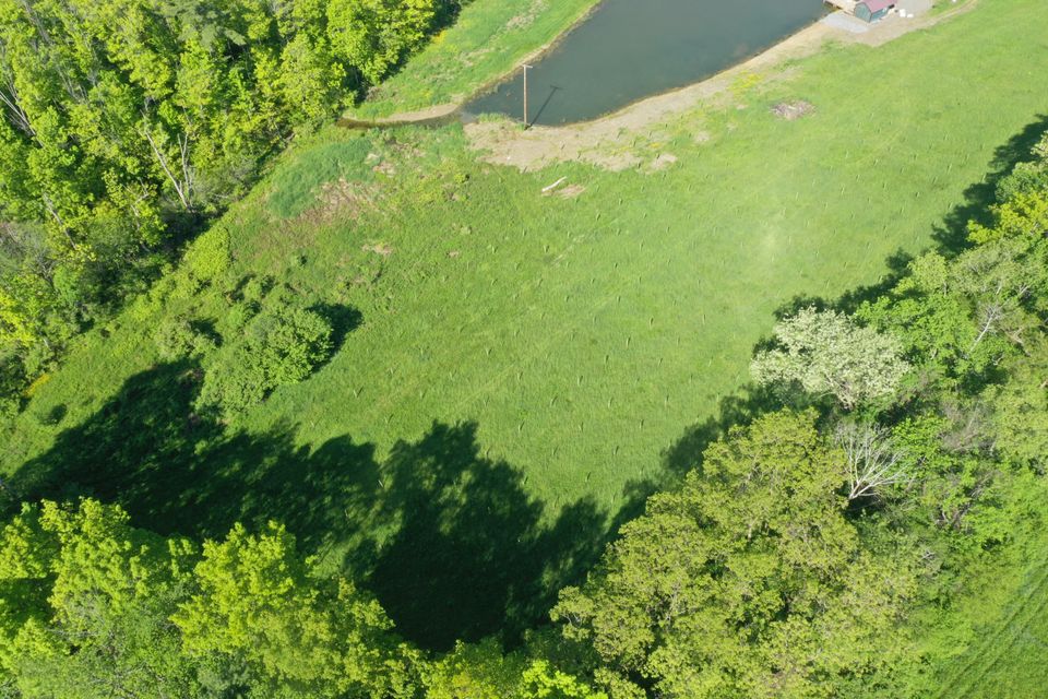 2025 arial drone looking south east end of pond