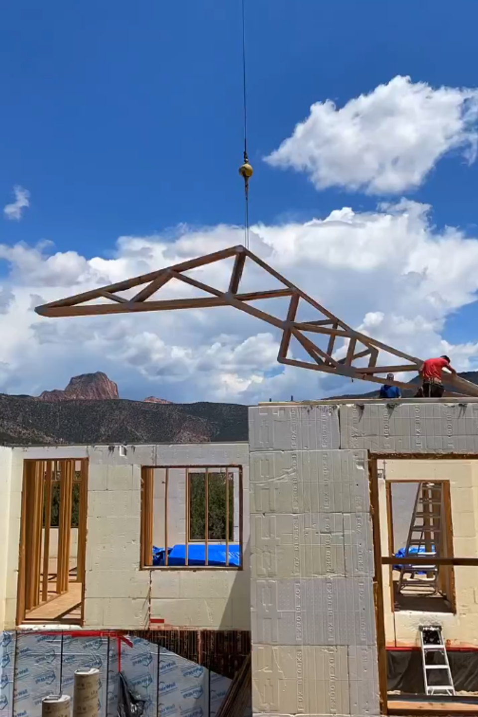 Truss setting