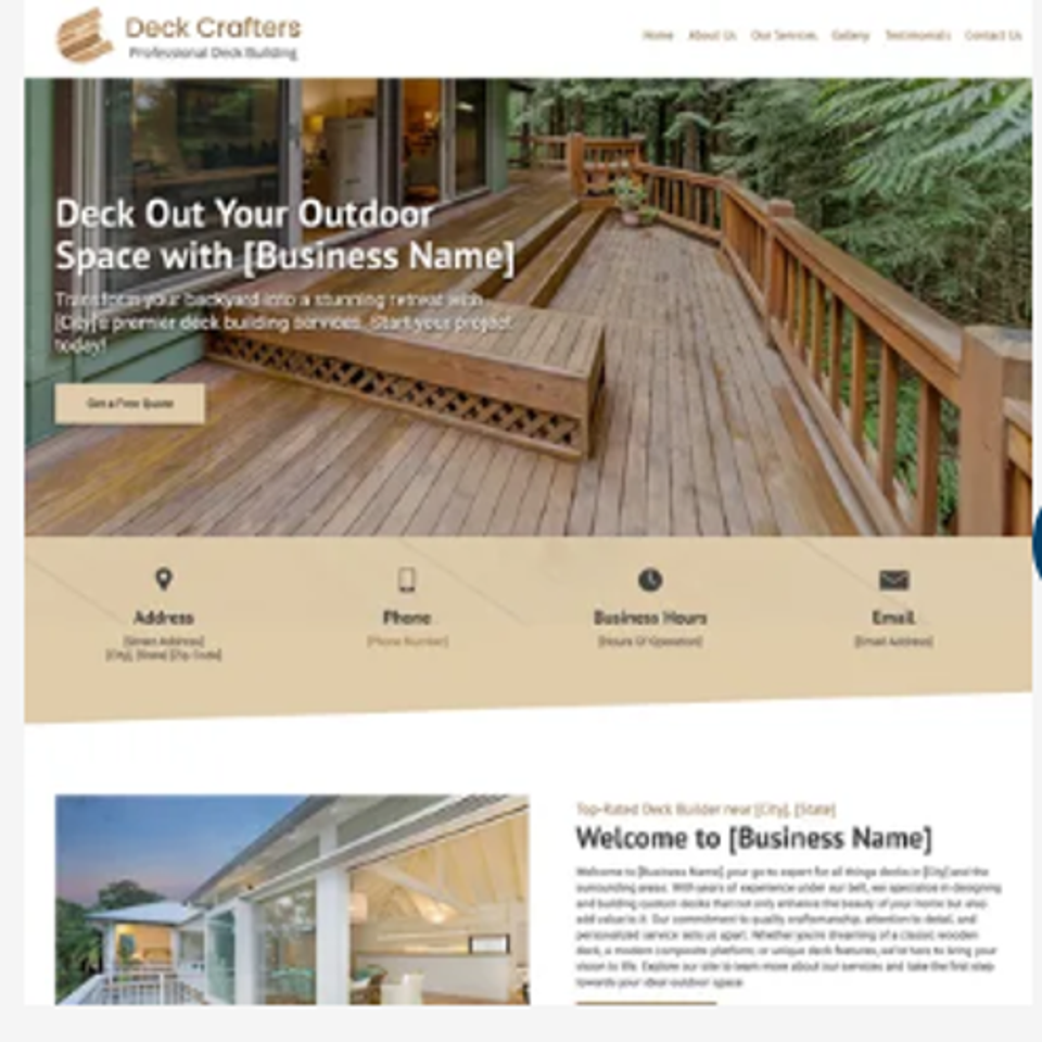 A deck out door