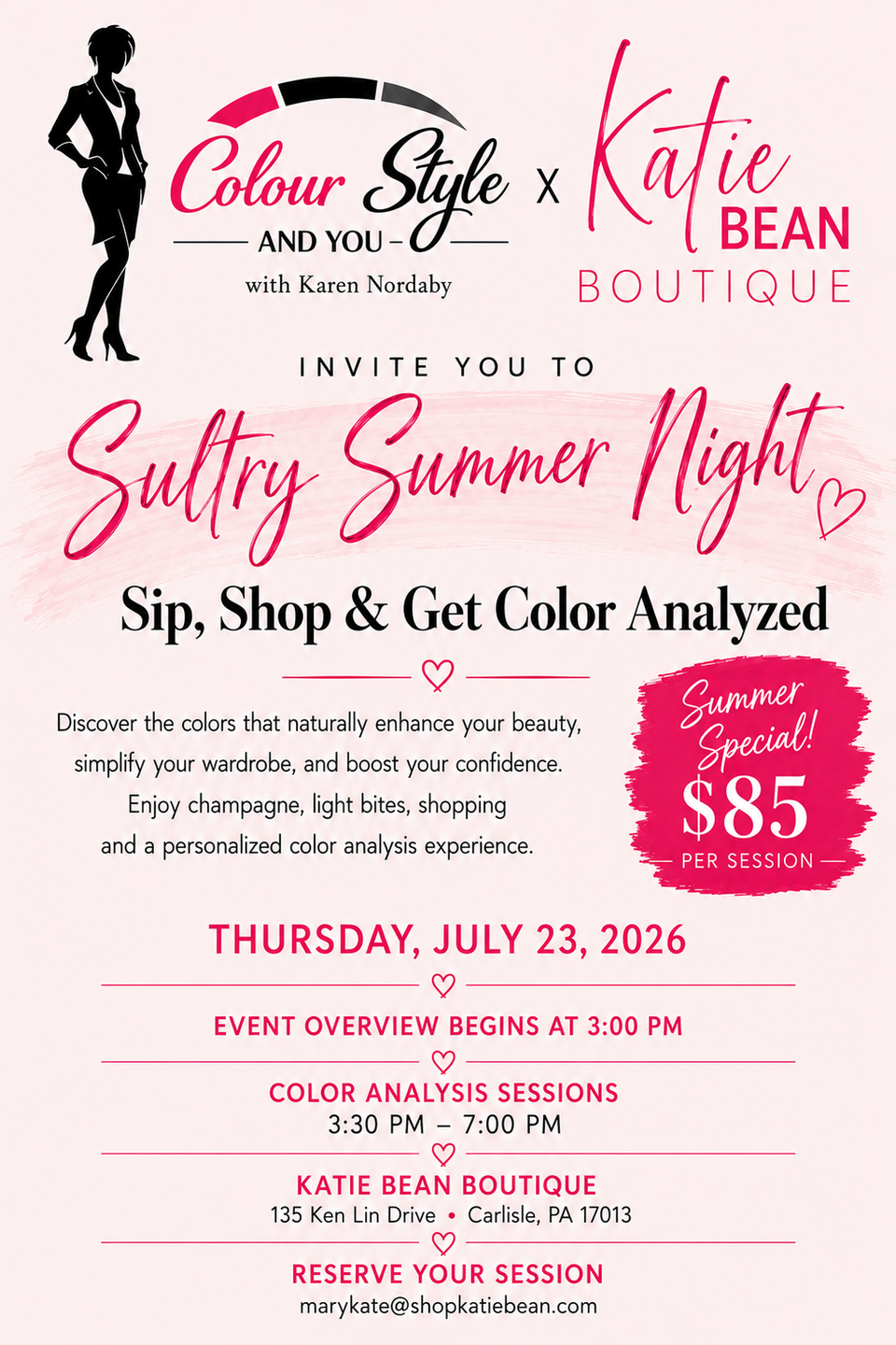July 23 event   katie bean