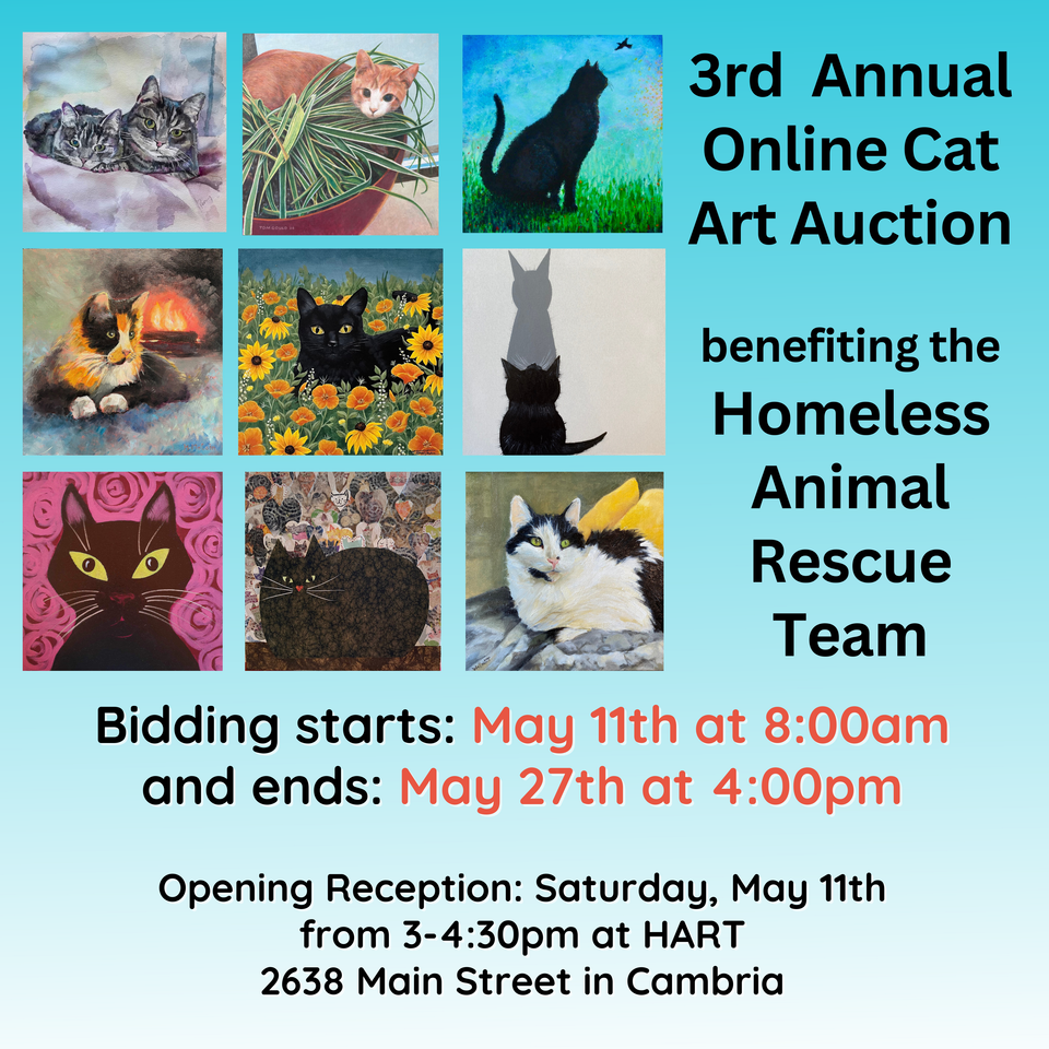 Online cat art auction 3rd 2024