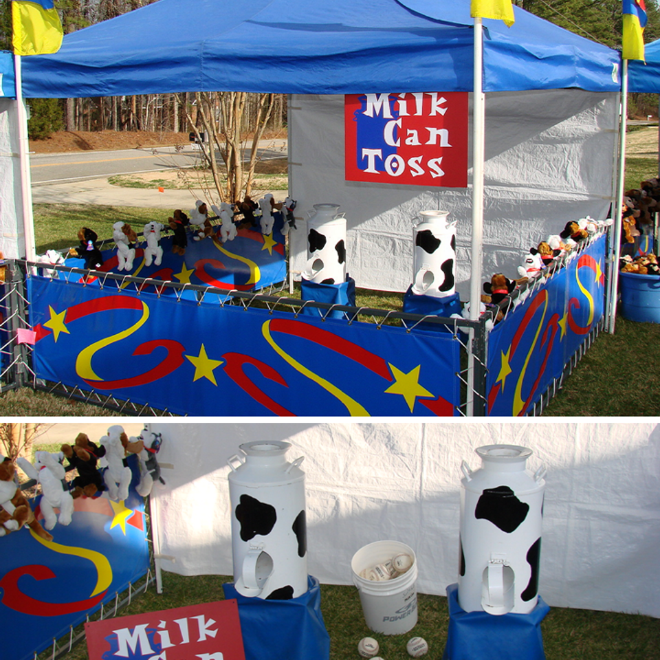 Milk can toss