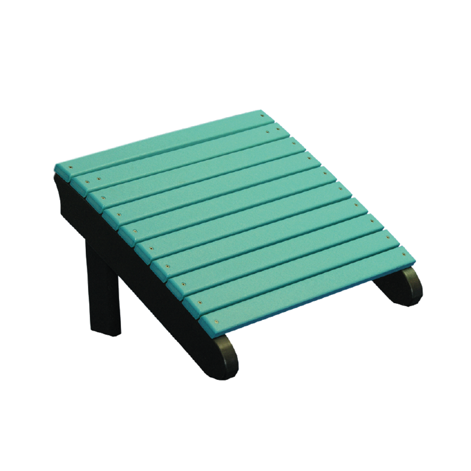 12 hlf deluxe adirondack footrest aruba blue