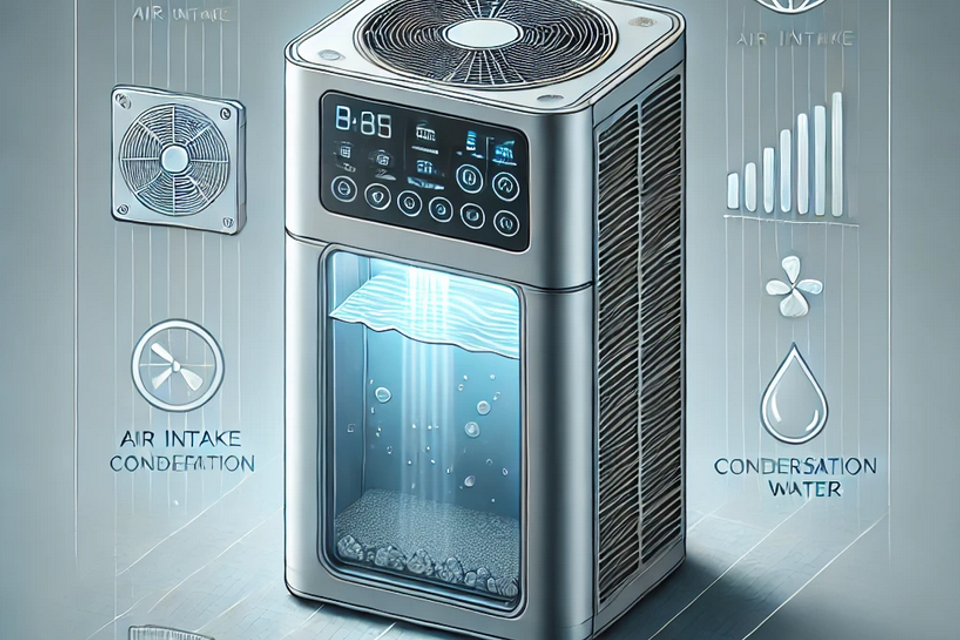 Air to water condensor