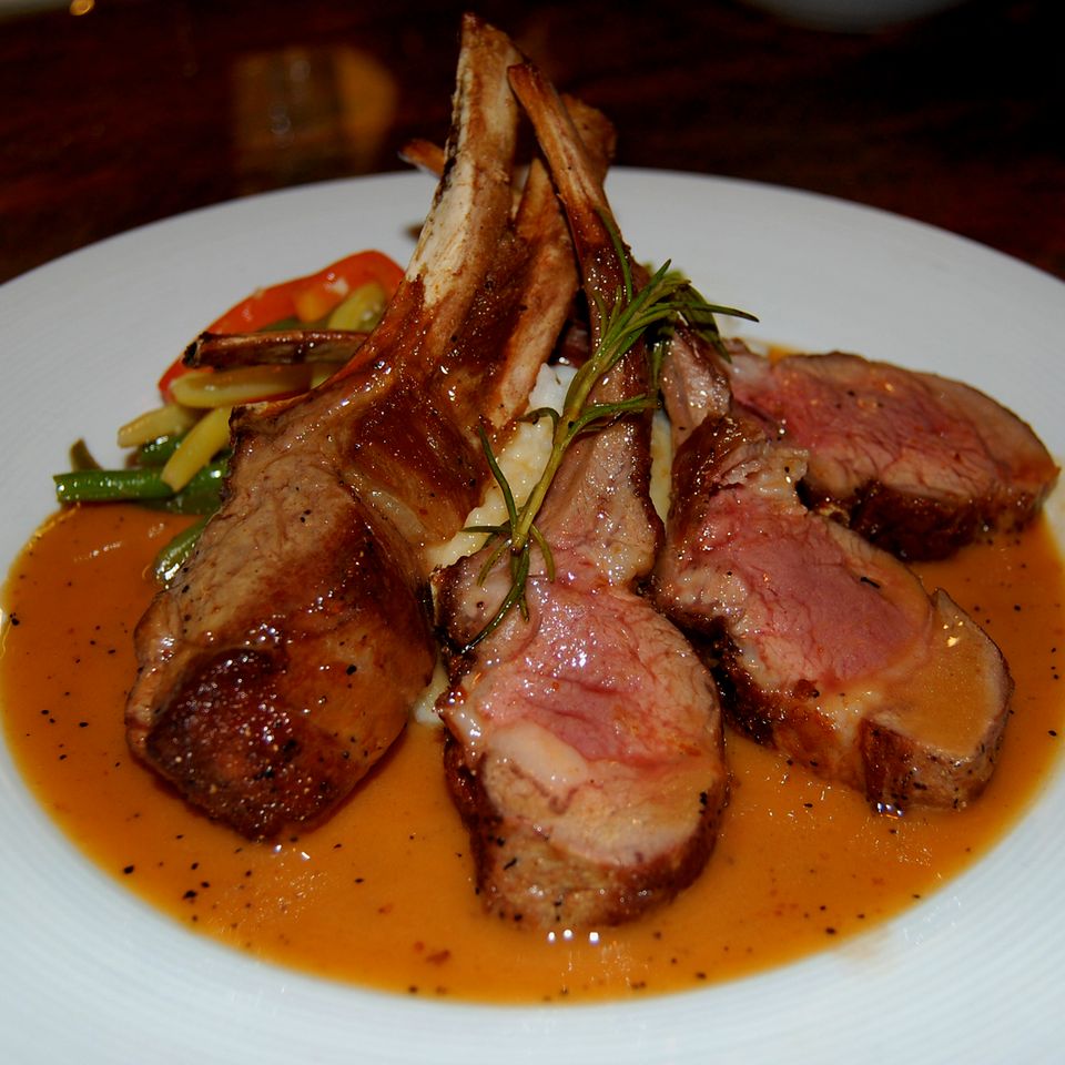 Roast rack of lamb
