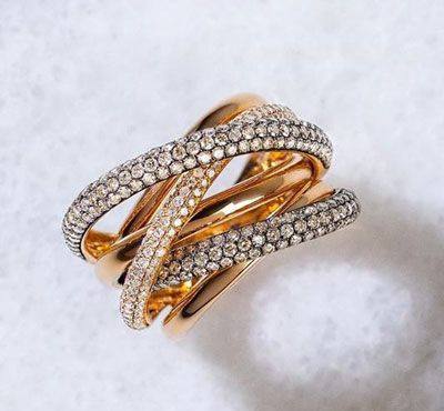 Buy rose gold diamond bands at deangelis jewelers