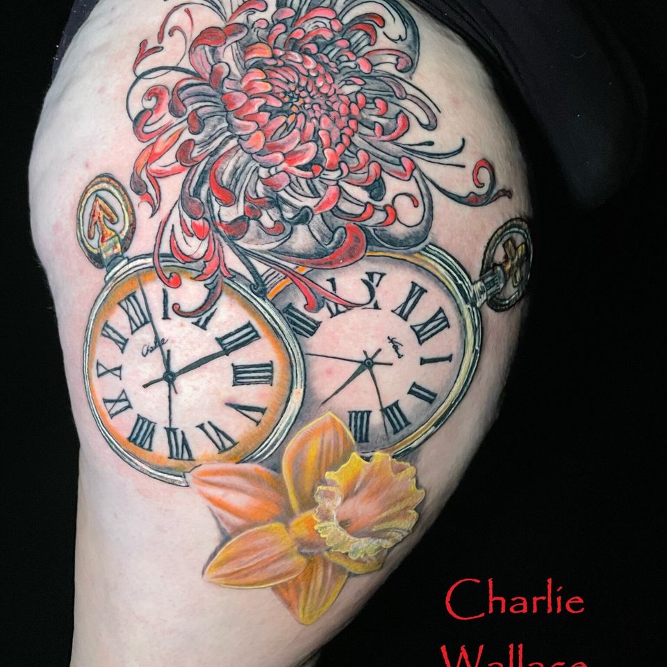 Charlie time piece flowers