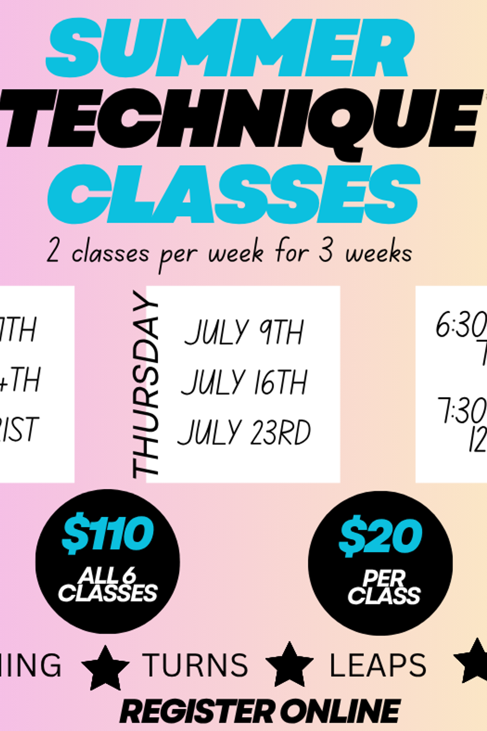 July technique classes 2026 (1)
