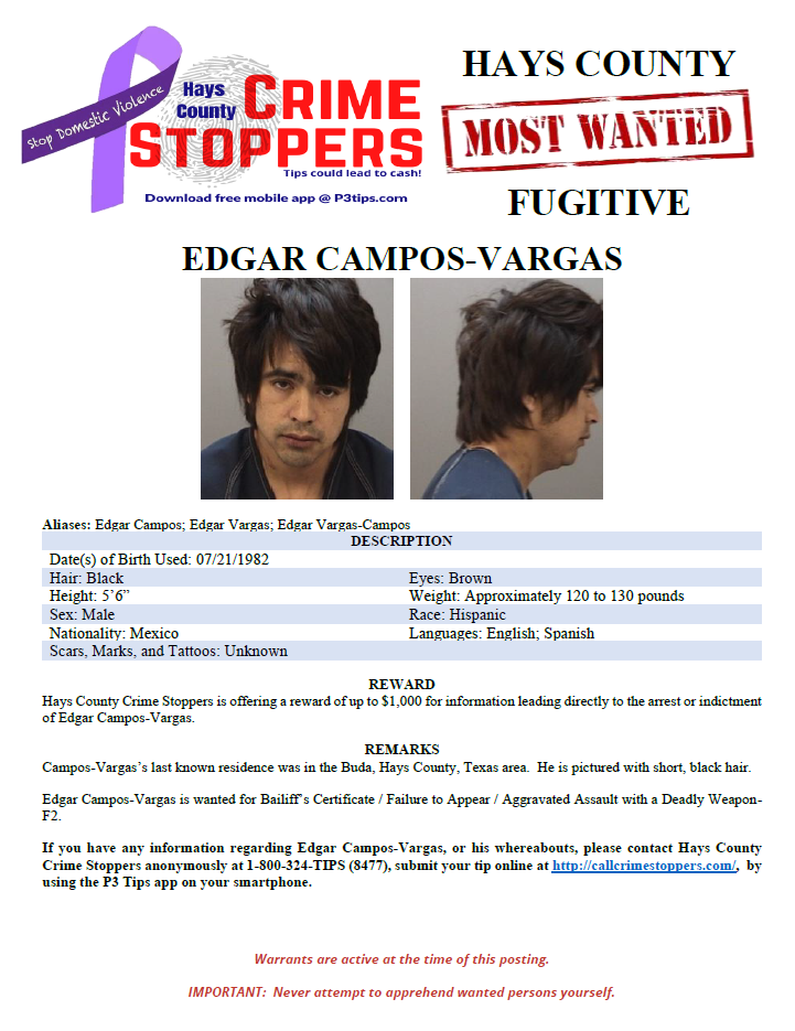Campos vargas most wanted poster