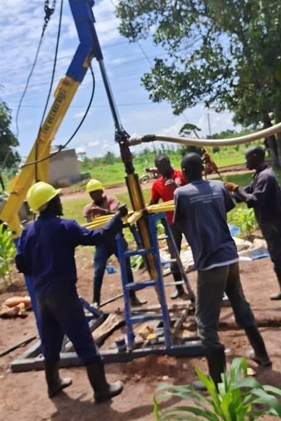 Deep well drilled in mpoma village  mukono district