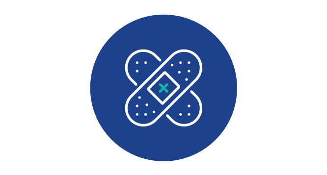 Fusion Biologics icon for minimizing scarring and promoting tissue regeneration.