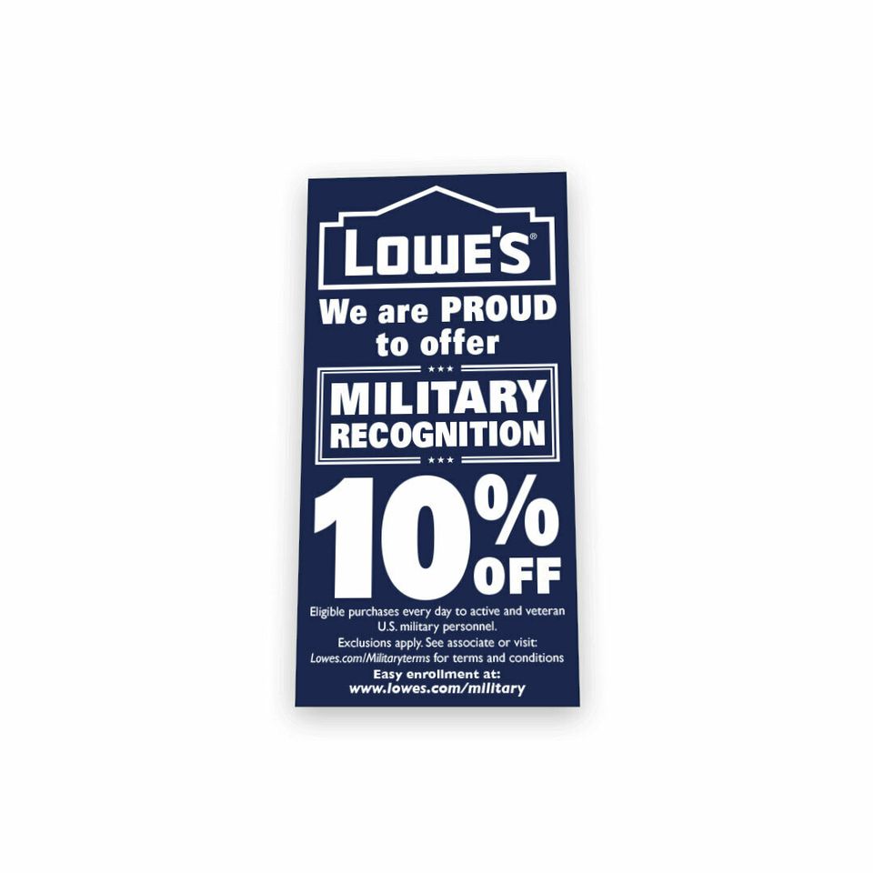 Lowes military recognition sign