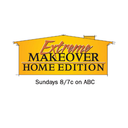 Extreme Makeover: Home Edition logo highlighting a featured home improvement project on the ABC television series.