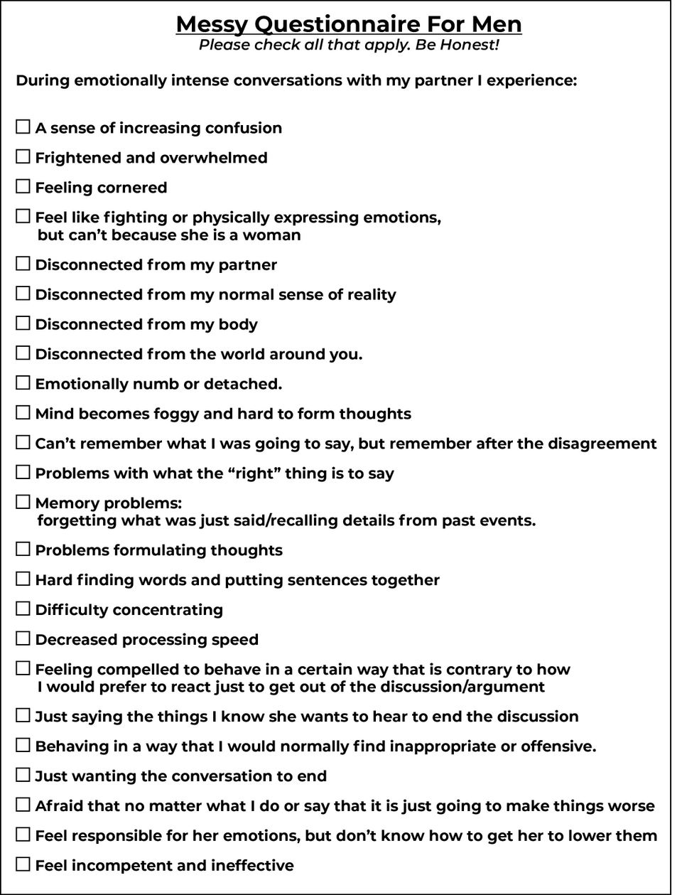 Messy questions