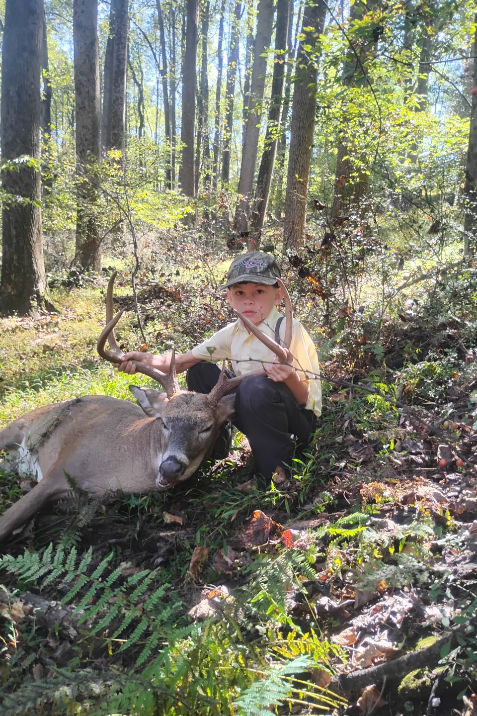 8-year-old Christian King from New Holland shot this 6-pointer on his first day (ever) hunting.