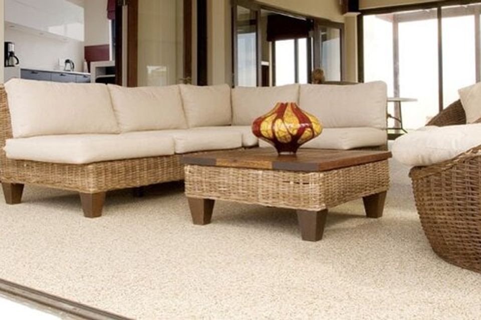 Outdoor seating area featuring Quartz Carpet flooring