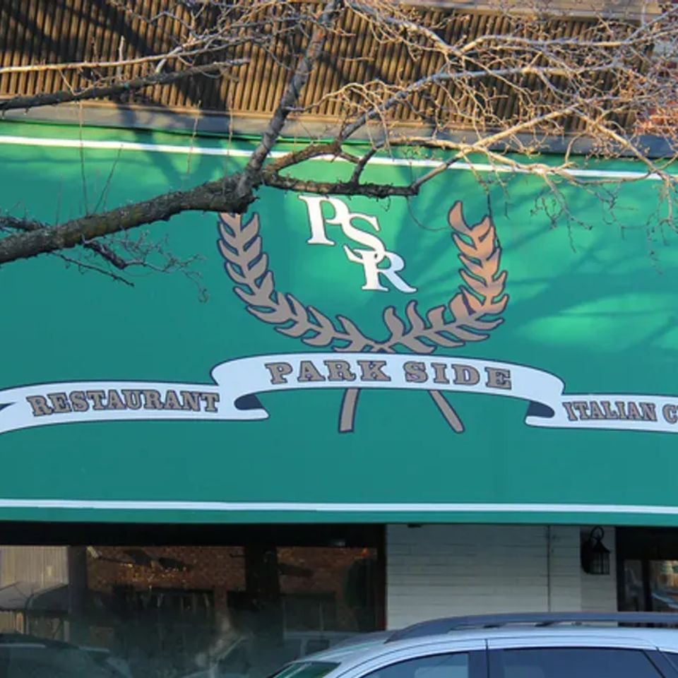 Park side restaurant exterior original