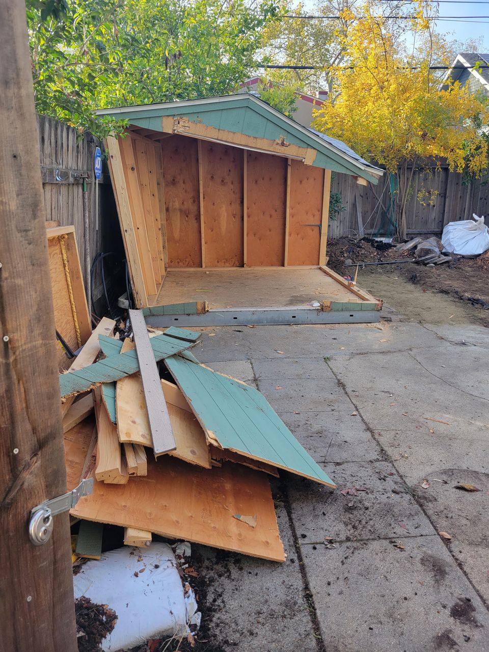 All in all hauling tough shed removal partial tear down   copy