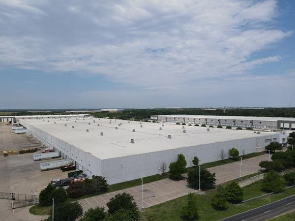 Drone photo of commercial building