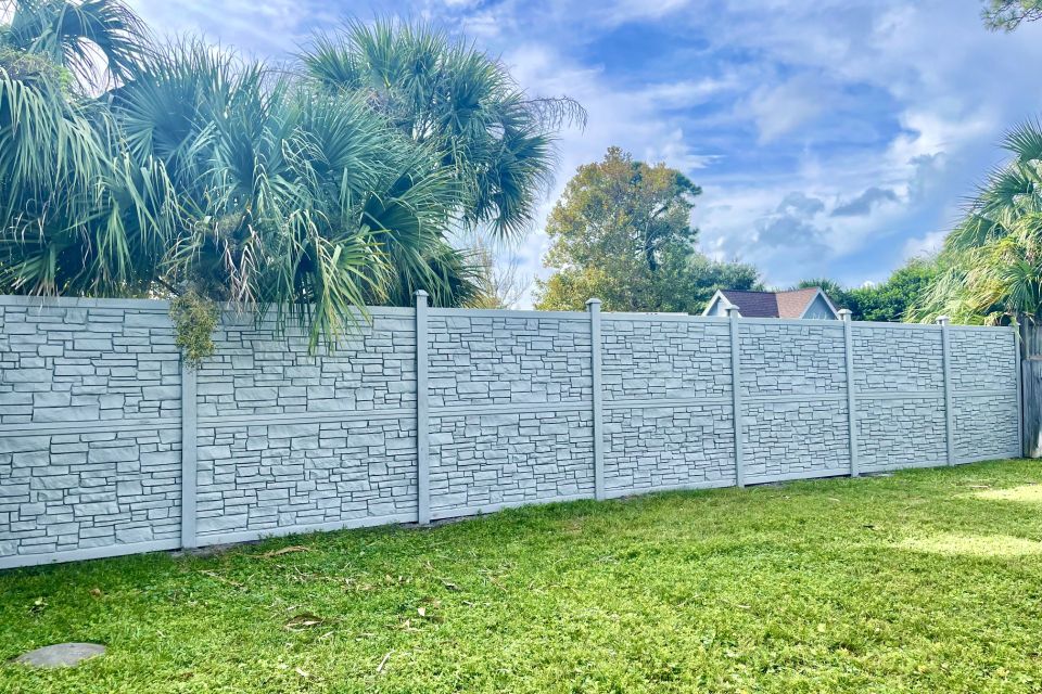 Space coast fence white 3 decorative