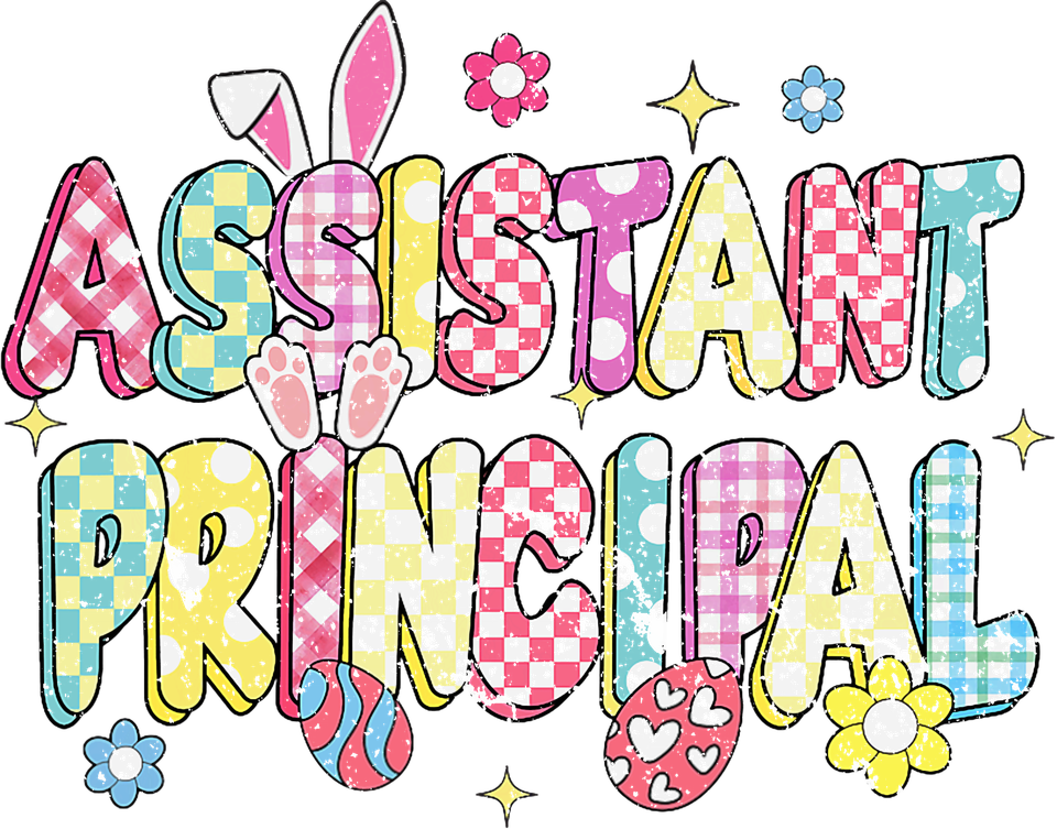 Profession   assistant principal retro groovy assistant principal bunny ear easter 