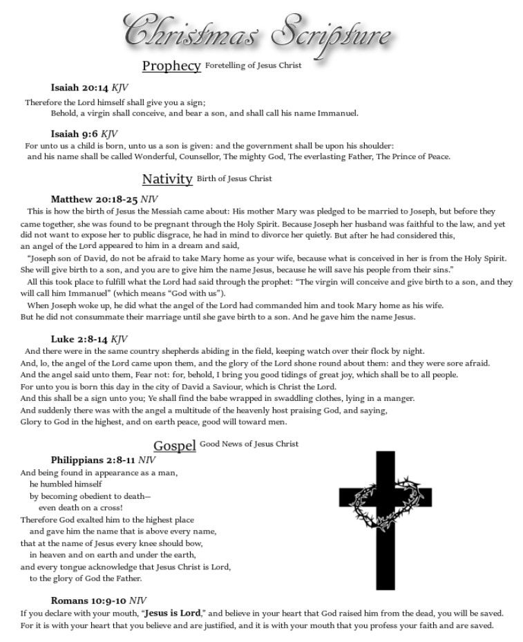 Christmas scripture