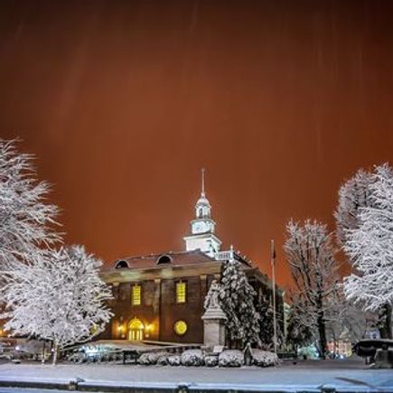 Courthouse with snow