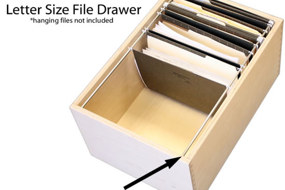 Letter sized steel file drawer by barker cabinets small 3
