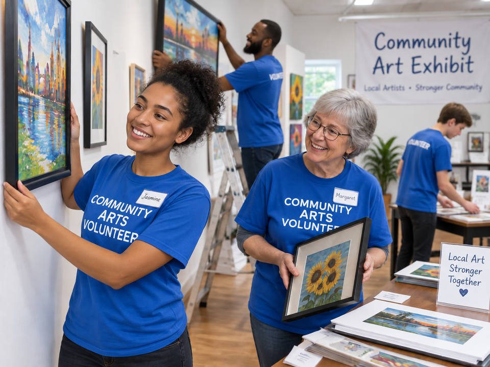community art exhibit volunteers