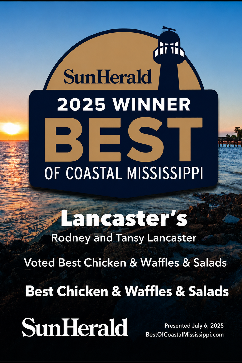 Best of the coast chicken waffles salad 2025