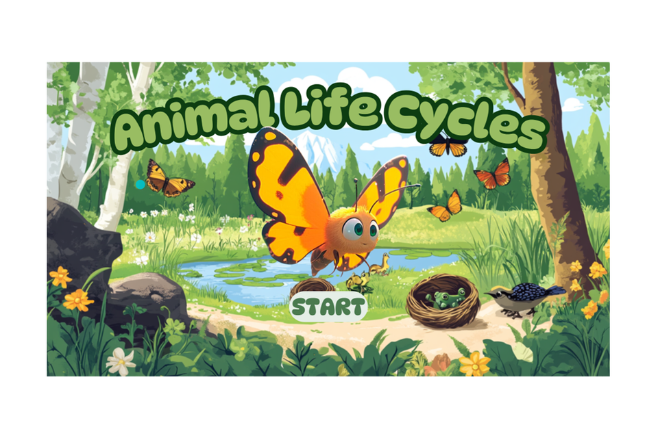 Animal life cycles   kids interactive quiz game