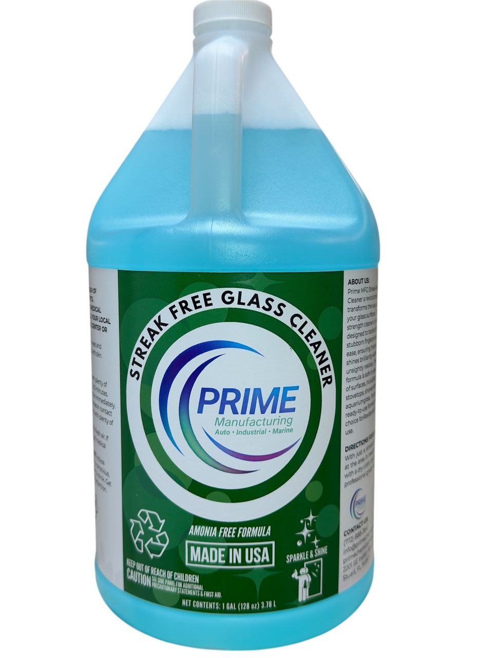 Streak free glass cleaner