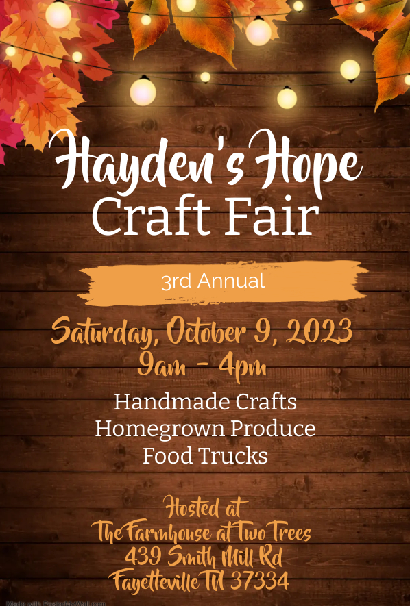 2023 hayden's hope flyer for website