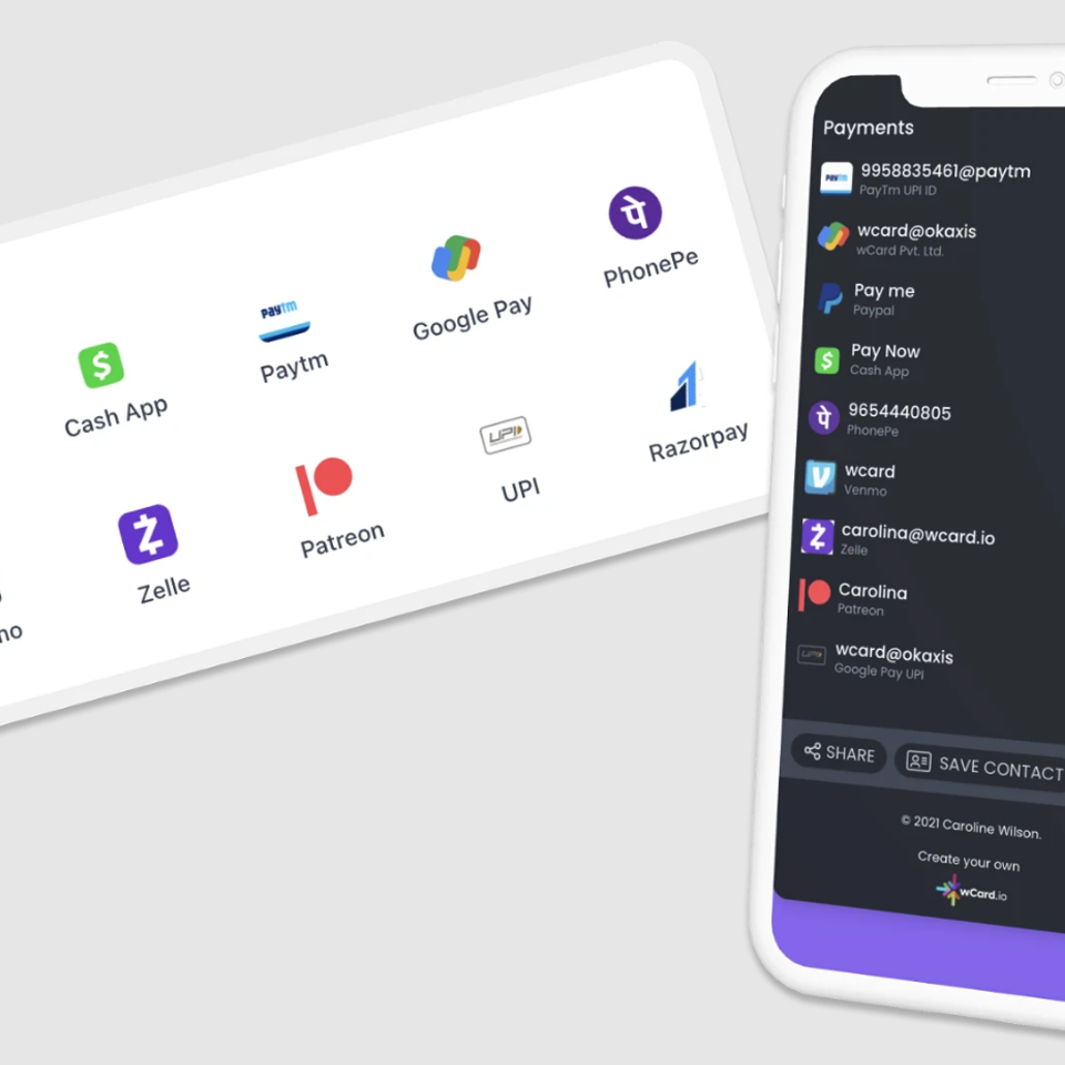 Digital business card   payment links 5