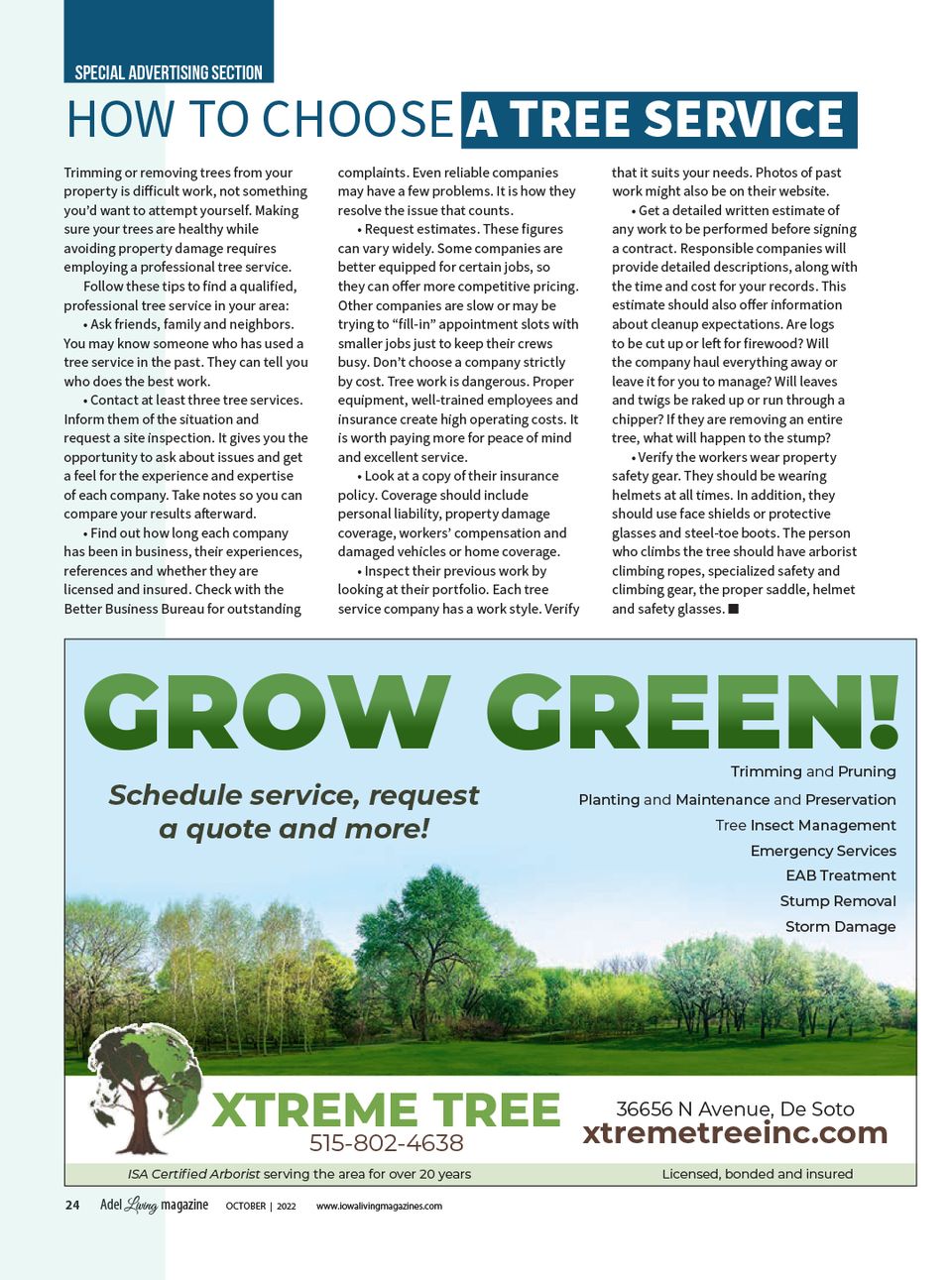 Tree service adel oct 24