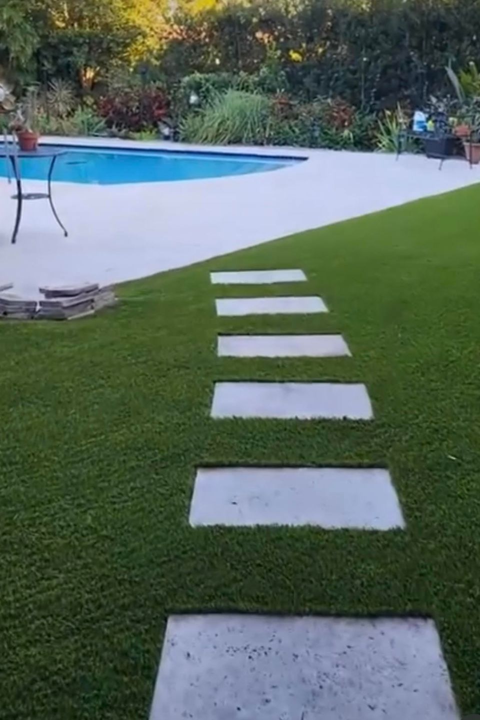 Pool with pavers