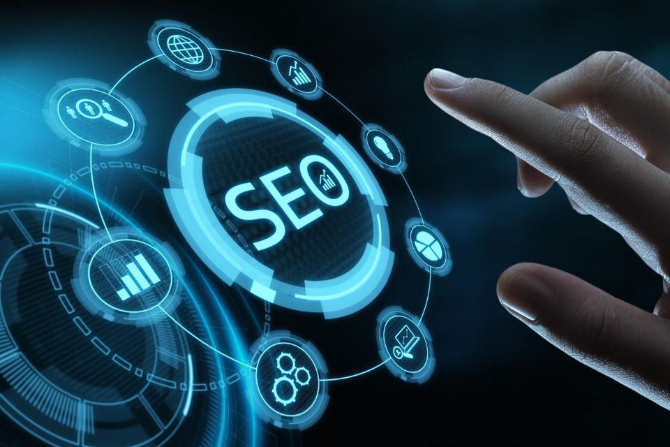 Seo search engine optimization marketing ranking traffic website internet business concept min