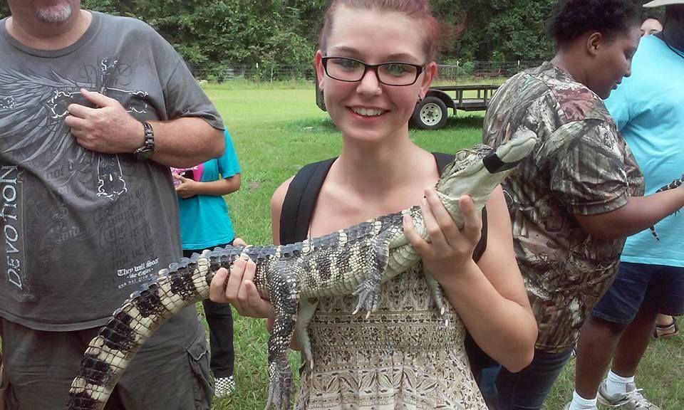 So happy to be holding a gator