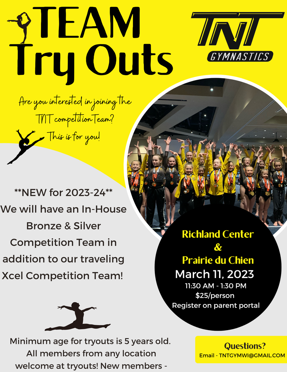 Team try outs flyer