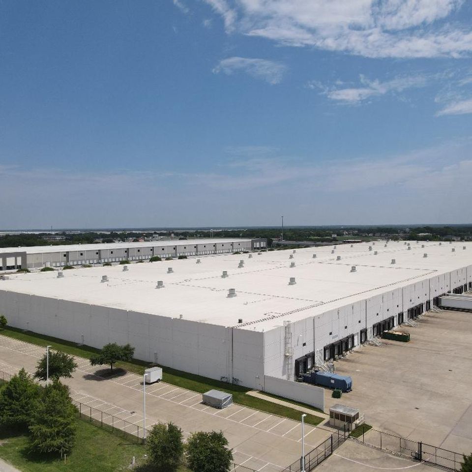 Drone photo of commercial building