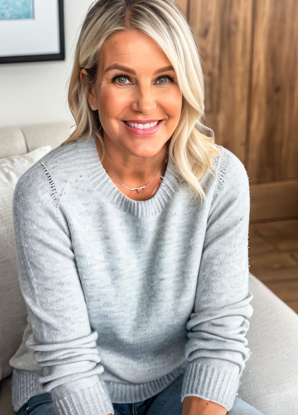 Gray sweater headshot