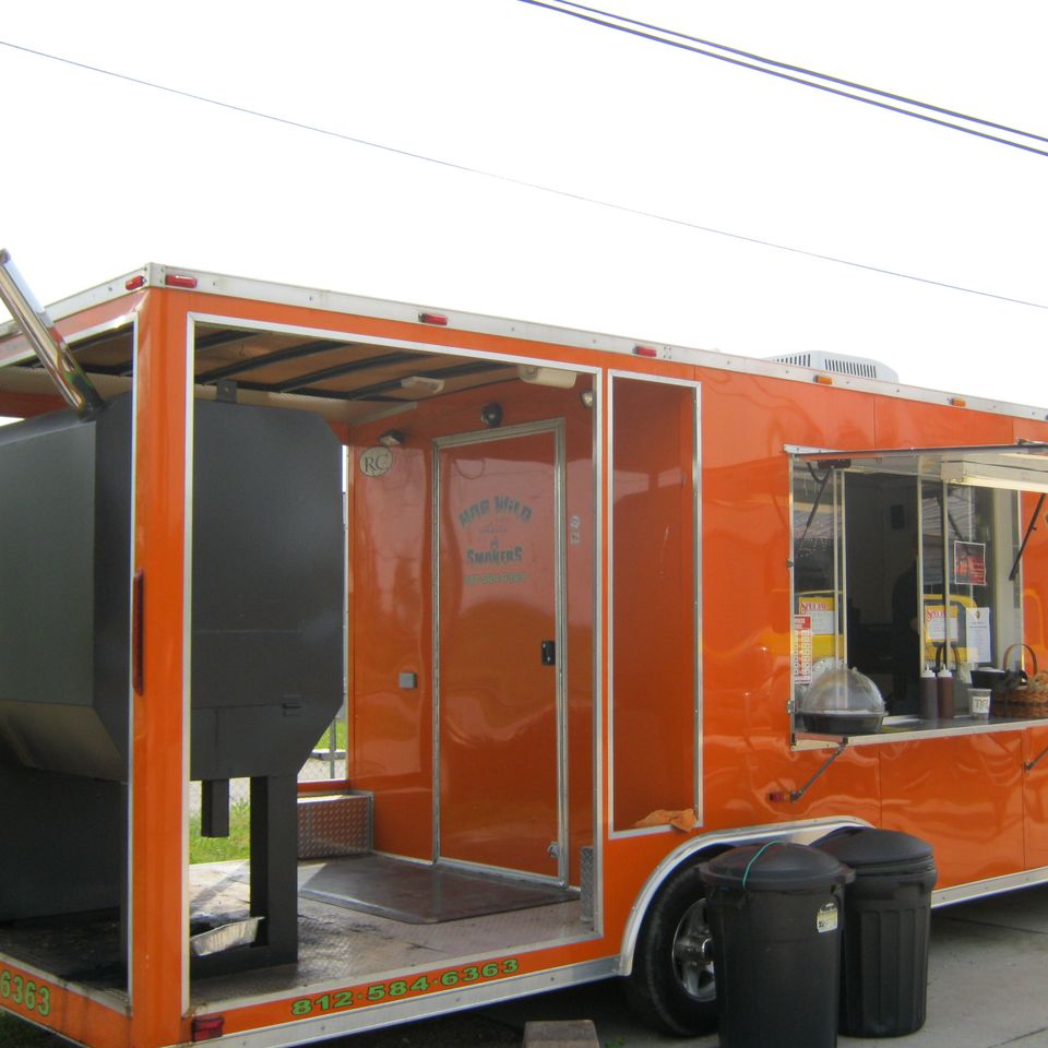 Orange trailer smoker