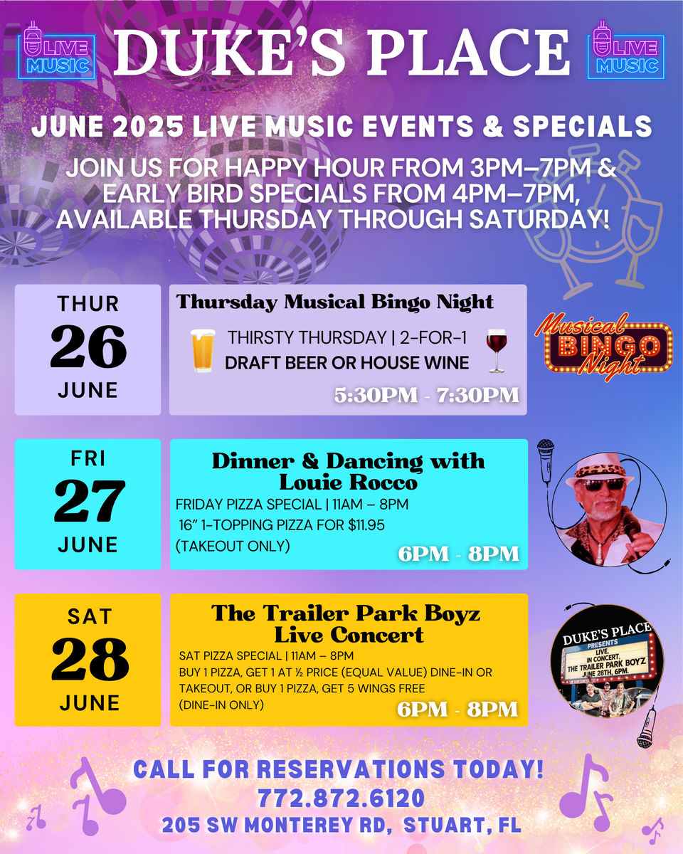 Dukes place upcoming events 6.23