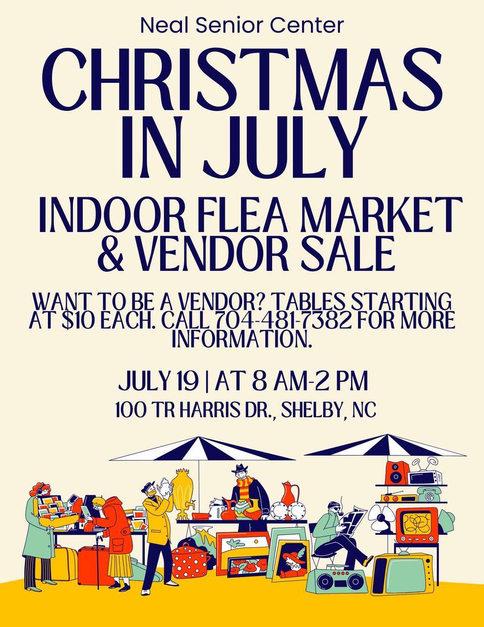 Christmas in july flea market