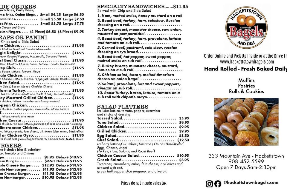 Page 1 menu