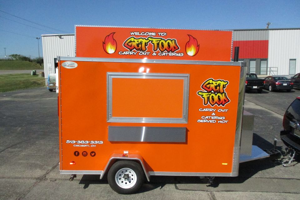 Get food trailer orange