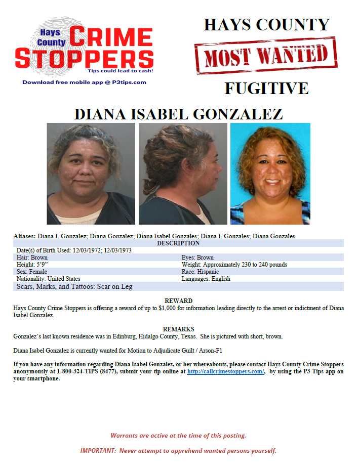 Gonzalez most wanted poster