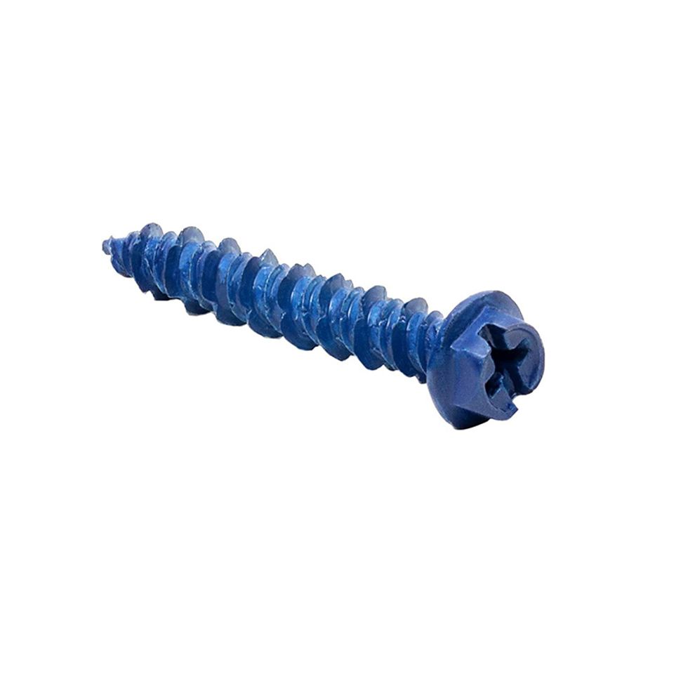 Hex phillip head blue concrete screws