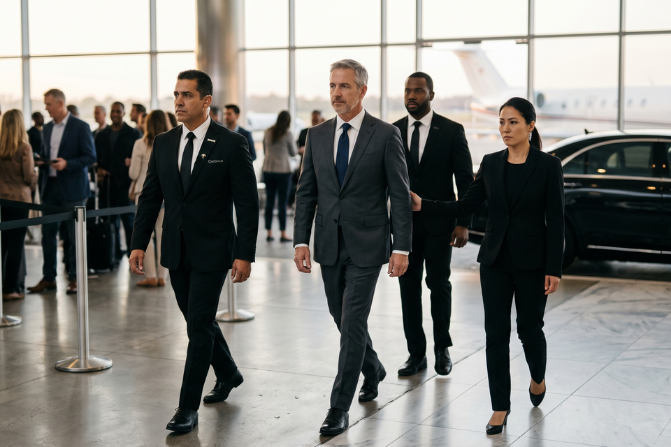 Professional close protection agents for corporate CEOs and VIPs; armed executive security and secure transportation services throughout California.